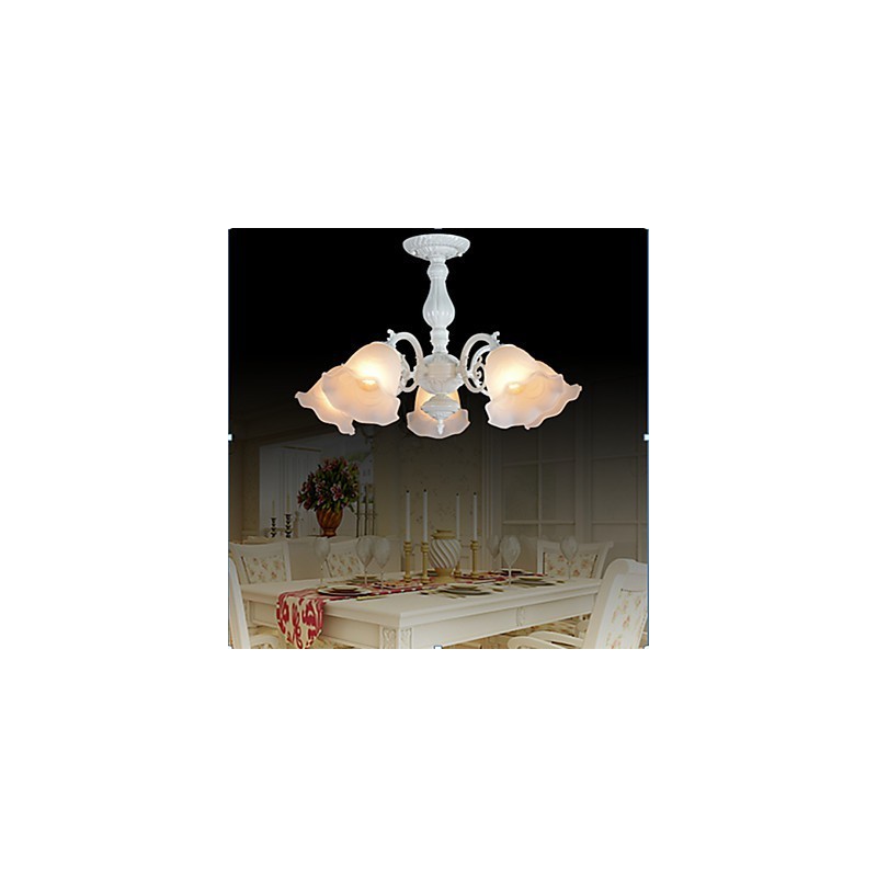 Zapuštěná montáž Five Lights White European Retro Classic