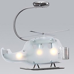 Jednoduchá dětská lampa Cartoon Glass Helicopter lamp