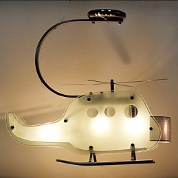 Jednoduchá dětská lampa Cartoon Glass Helicopter lamp