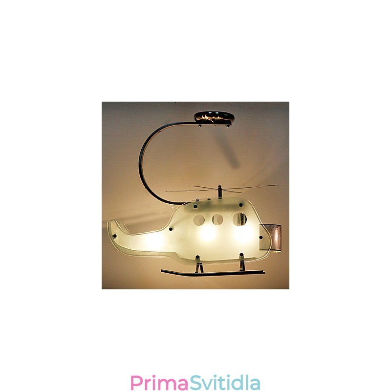 Jednoduchá dětská lampa Cartoon Glass Helicopter lamp