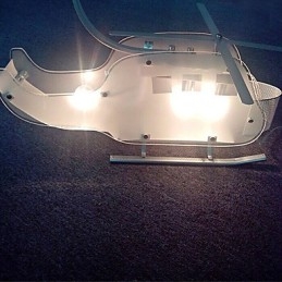 Jednoduchá dětská lampa Cartoon Glass Helicopter lamp