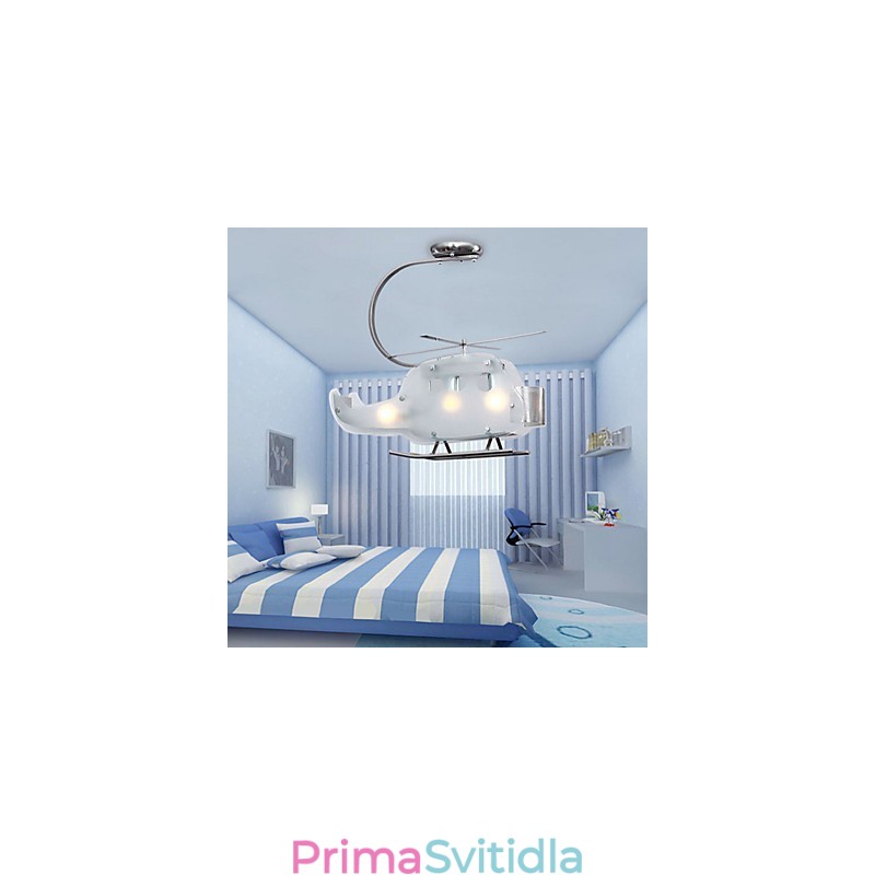 Jednoduchá dětská lampa Cartoon Glass Helicopter lamp