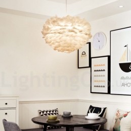 Vícebarevný lustr z peří moderní moderní závěsné světlo