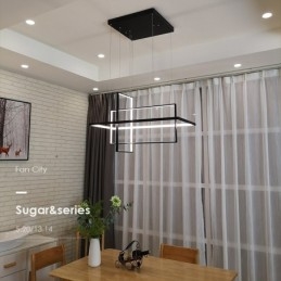 Stmívatelné lineární závěsné svítidlo s dálkovým ovládáním Ambient Light Lakované povrchy hliník Moderní design