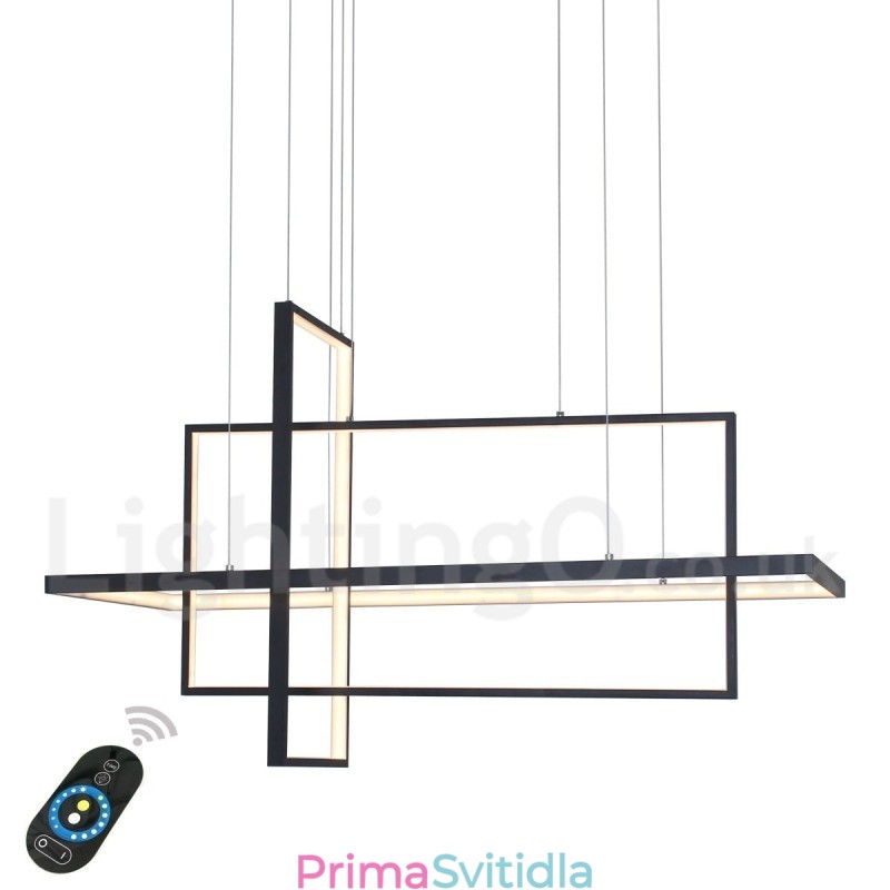 Stmívatelné lineární závěsné svítidlo s dálkovým ovládáním Ambient Light Lakované povrchy hliník Moderní design