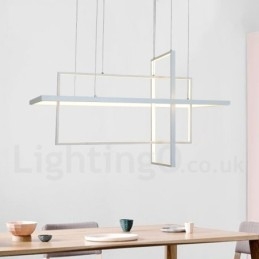Stmívatelné lineární závěsné svítidlo s dálkovým ovládáním Ambient Light Lakované povrchy hliník Moderní design