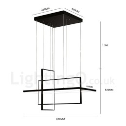 Stmívatelné lineární závěsné svítidlo s dálkovým ovládáním Ambient Light Lakované povrchy hliník Moderní design