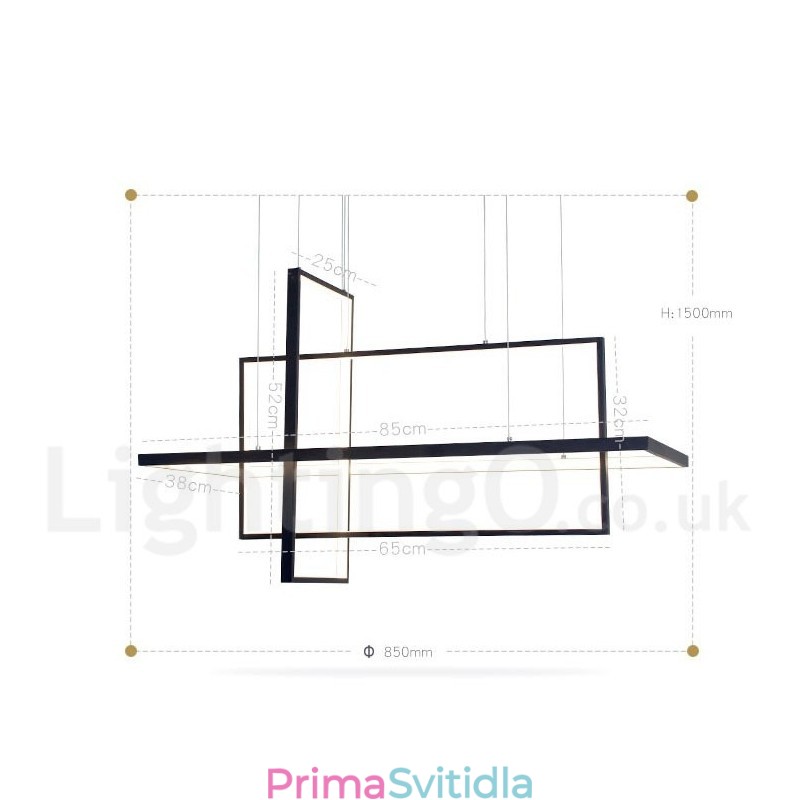Stmívatelné lineární závěsné svítidlo s dálkovým ovládáním Ambient Light Lakované povrchy hliník Moderní design