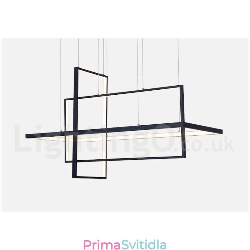 Stmívatelné lineární závěsné svítidlo s dálkovým ovládáním Ambient Light Lakované povrchy hliník Moderní design