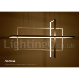 Stmívatelné lineární závěsné svítidlo s dálkovým ovládáním Ambient Light Lakované povrchy hliník Moderní design