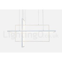 Stmívatelné lineární závěsné svítidlo s dálkovým ovládáním Ambient Light Lakované povrchy hliník Moderní design