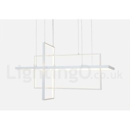 Stmívatelné lineární závěsné svítidlo s dálkovým ovládáním Ambient Light Lakované povrchy hliník Moderní design