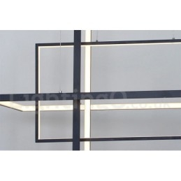 Stmívatelné lineární závěsné svítidlo s dálkovým ovládáním Ambient Light Lakované povrchy hliník Moderní design