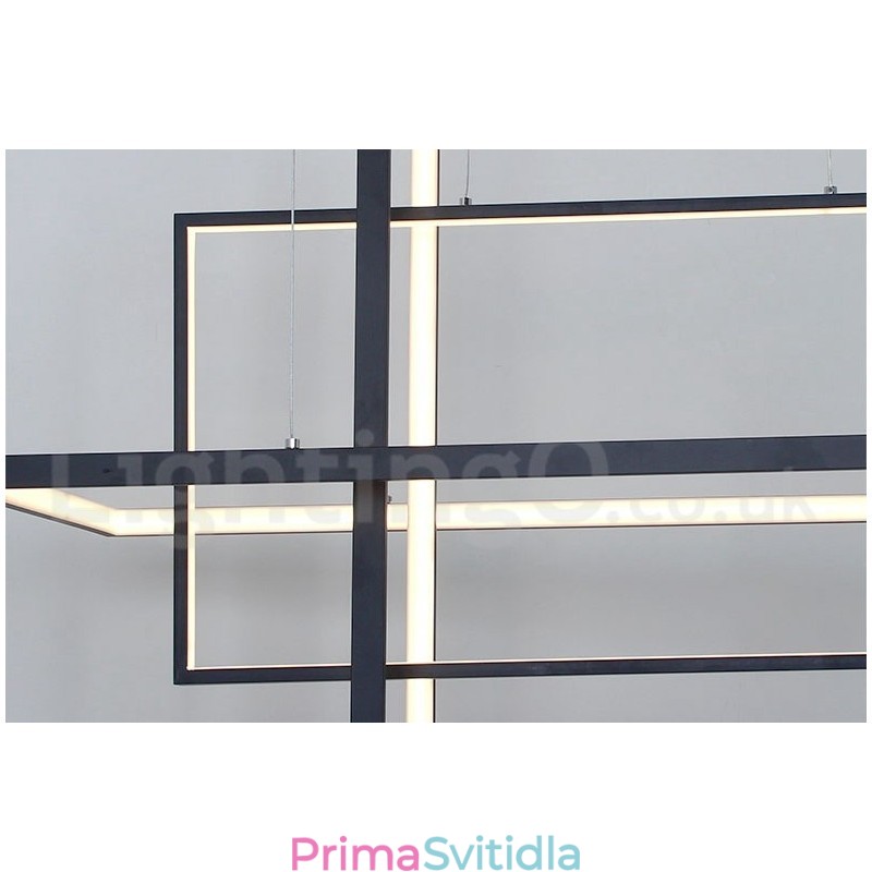 Stmívatelné lineární závěsné svítidlo s dálkovým ovládáním Ambient Light Lakované povrchy hliník Moderní design