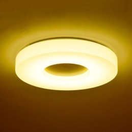 Stmívatelné ultra tenké kulaté dřevěné stropní svítidlo s akrylovým stínidlem stropní lampa v severském stylu