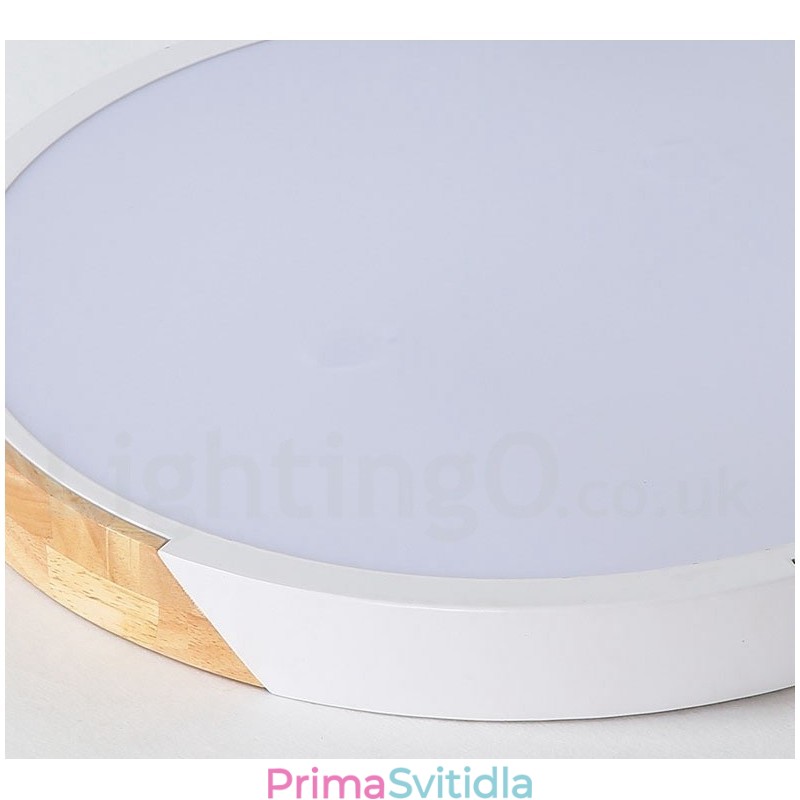 Stmívatelné Macaron Multi Colors Dřevo Ultra tenké stropní svítidlo s akrylovým stínidlem Stropní lampa v severském stylu