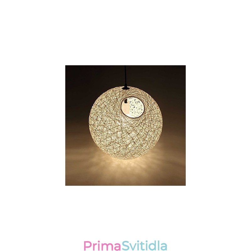 Country Simple Moderní lampa Pastoral Rattan Lamp Konopný míčový lustr