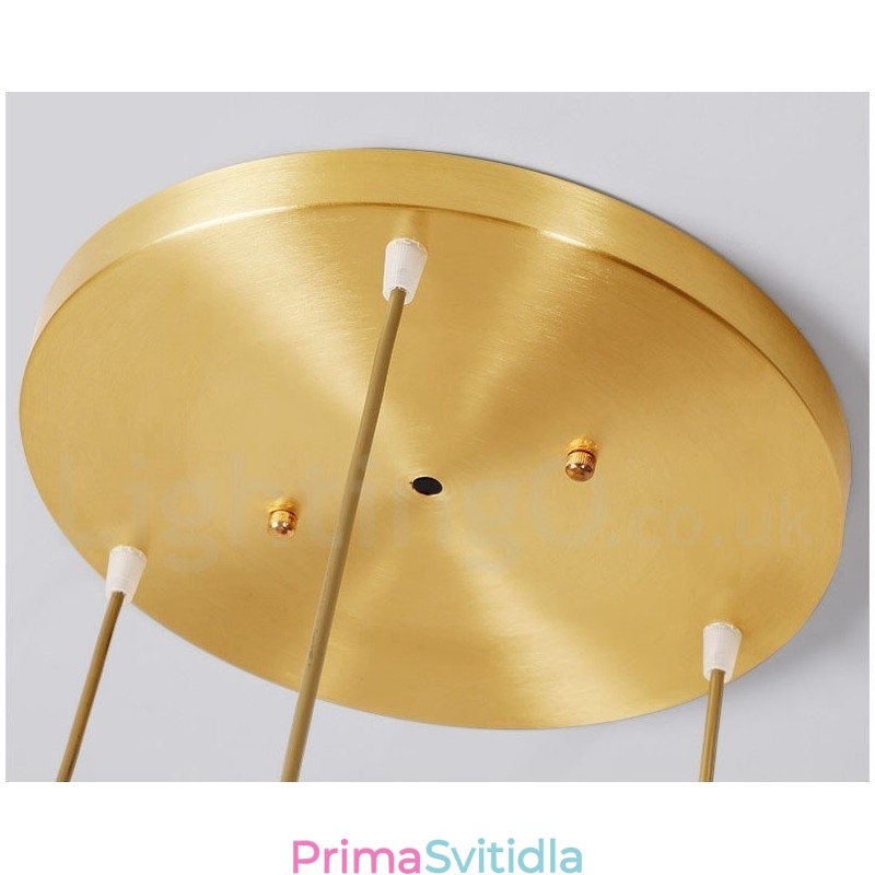 Závěsné svítidlo v nordickém stylu Pure Brass Rustic Lodge s keramickým stínidlem