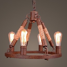 Vintage provazový přívěsek Light Loft kreativní průmyslová lampa Dekorace v americkém stylu