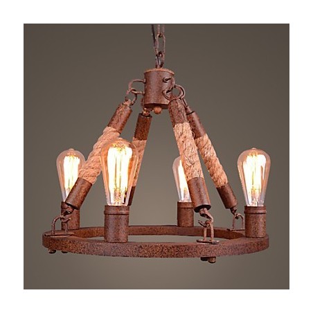 Vintage provazový přívěsek Light Loft kreativní průmyslová lampa Dekorace v americkém stylu Vintage provazový přívěsek Light Loft kreativní průmyslová lampa Dekorace v americkém stylu