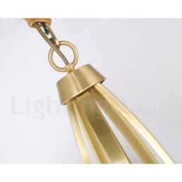 8 Light Pure Mosaz velký luxusní rustikální retro vintage mosazný závěsný lustr se skleněnými stínidly