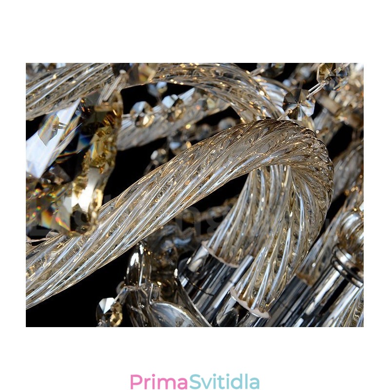 6 světel Retro Cognac Color K9 Crystal moderní lustr
