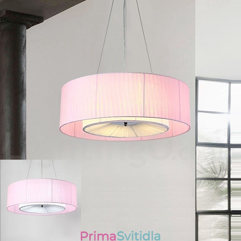 Drum 4 Light závěsné moderní světlo s látkovým stínidlem