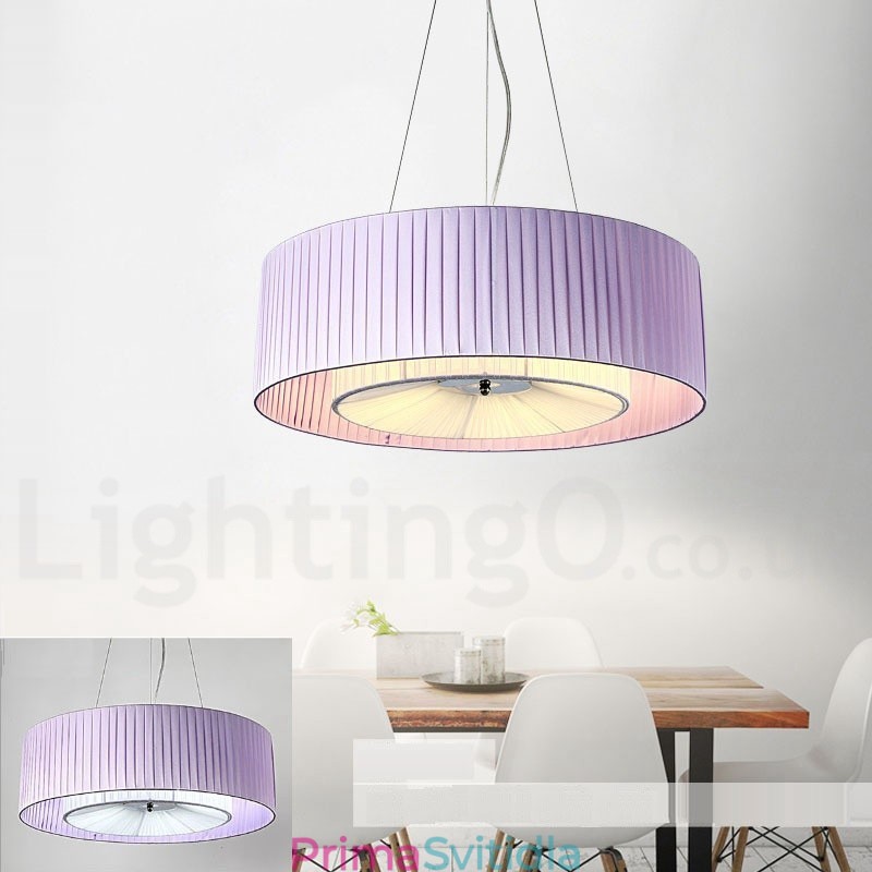 Drum 4 Light závěsné moderní světlo s látkovým stínidlem