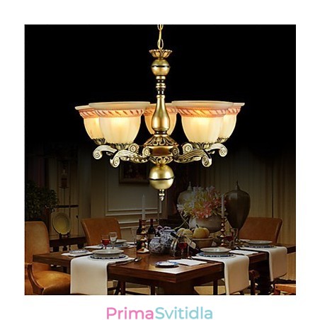 Lustr Five Lights Bronze European Retro Classic Lustr Five Lights Bronze European Retro Classic