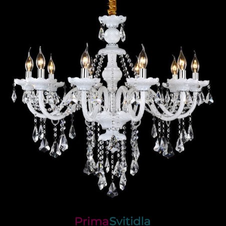 Retro bílá barva K9 Clear Crystal Candle Lustr Retro bílá barva K9 Clear Crystal Candle Lustr