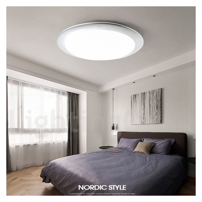 4CM tlustá supertenká stmívatelná moderní moderní severský styl zapuštěná stropní svítidla s akrylovým stínidlem s dálkovým ovládáním Lze použít také jako nástěnné svítidlo