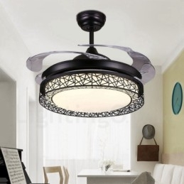 108CM (42") 91CM(36") moderní moderní dálkové ovládání dutého stropního ventilátoru s akrylovým stíněním Mute z čisté mědi