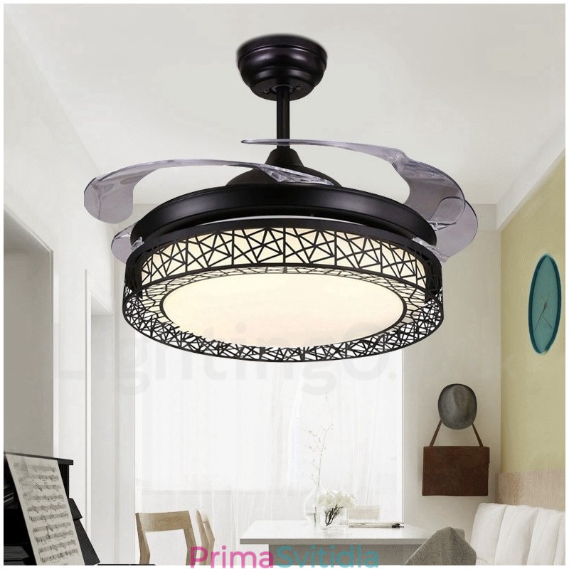 108CM (42") 91CM(36") moderní moderní dálkové ovládání dutého stropního ventilátoru s akrylovým stíněním Mute z čisté mědi