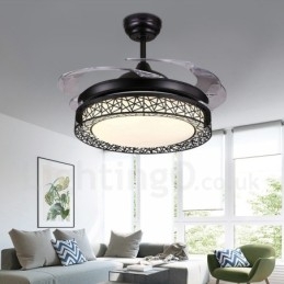 108CM (42") 91CM(36") moderní moderní dálkové ovládání dutého stropního ventilátoru s akrylovým stíněním Mute z čisté mědi