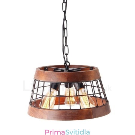 3 Light Ring Vintage dřevěný lustr Průmyslové Wind Loft Wood Lineární závěsné osvětlení 3 Light Ring Vintage dřevěný lustr Průmyslové Wind Loft Wood Lineární závěsné osvětlení