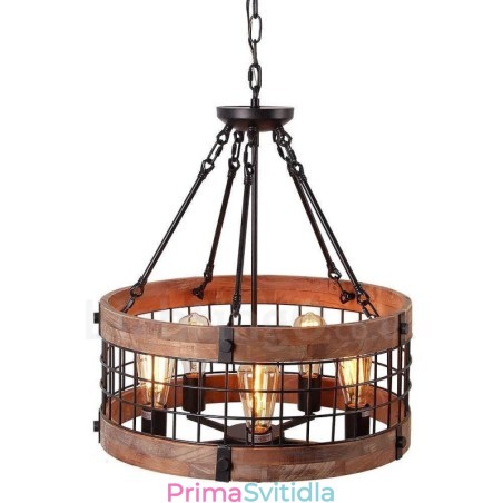 5 Light Drum Vintage dřevěný lustr Průmyslové Wind Loft Wood Lineární závěsné osvětlení 5 Light Drum Vintage dřevěný lustr Průmyslové Wind Loft Wood Lineární závěsné osvětlení