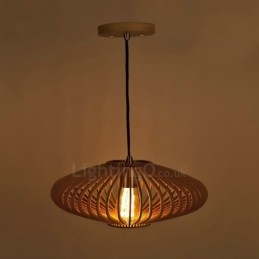 1 Light Lucerna Vintage dřevěný lustr Průmyslové Wind Loft Wood Lineární závěsné osvětlení
