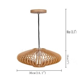 1 Light Lucerna Vintage dřevěný lustr Průmyslové Wind Loft Wood Lineární závěsné osvětlení