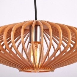 1 Light Lucerna Vintage dřevěný lustr Průmyslové Wind Loft Wood Lineární závěsné osvětlení