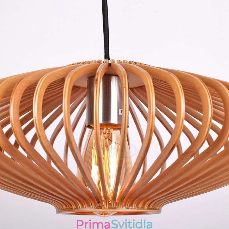 1 Light Lucerna Vintage dřevěný lustr Průmyslové Wind Loft Wood Lineární závěsné osvětlení
