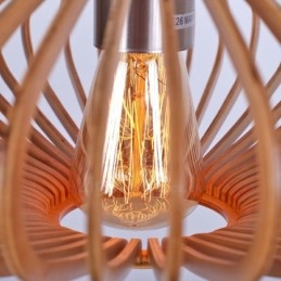 1 Light Lucerna Vintage dřevěný lustr Průmyslové Wind Loft Wood Lineární závěsné osvětlení
