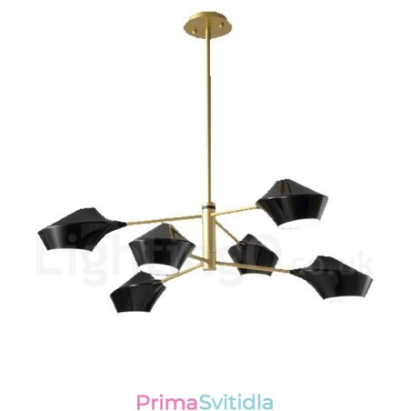 Dvoupatrový vícebarevný lineární retro lustr 6 světel s akrylovými stínidly Venkovní garáž Dvoupatrový vícebarevný lineární retro lustr 6 světel s akrylovými stínidly Venkovní garáž