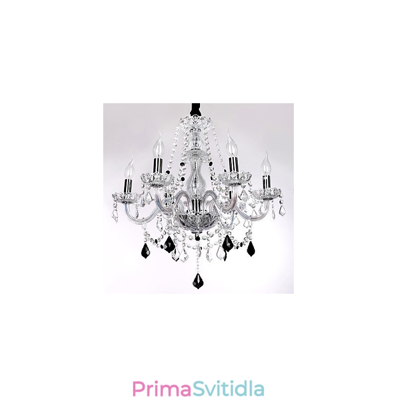 Luxusní lustr se 6 světly se svíčkou