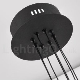 6 lehkých Nordic Post moderní designový lustr s akrylovými stínidly