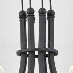 6 lehkých Nordic Post moderní designový lustr s akrylovými stínidly