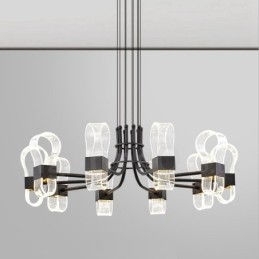 Designový lustr 10 Light Nordic Post Modern 2021 s akrylovými stínidly
