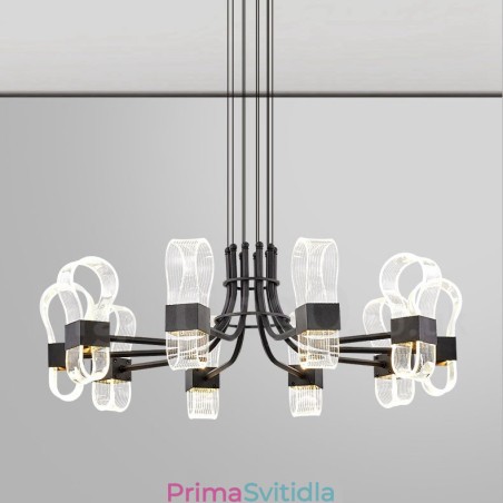 Designový lustr 10 Light Nordic Post Modern 2021 s akrylovými stínidly