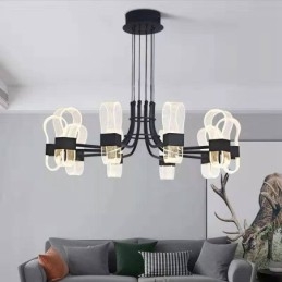 Designový lustr 10 Light Nordic Post Modern 2021 s akrylovými stínidly