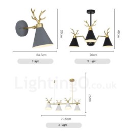 4 Light Nordic Macaron Modern Parohy Lustr