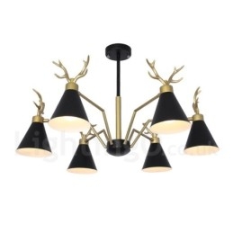 6 Light Nordic Macaron Modern Parohy Lustr